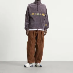 Story mfg. Hand Crochet Purple Corduroy Polite Jumper