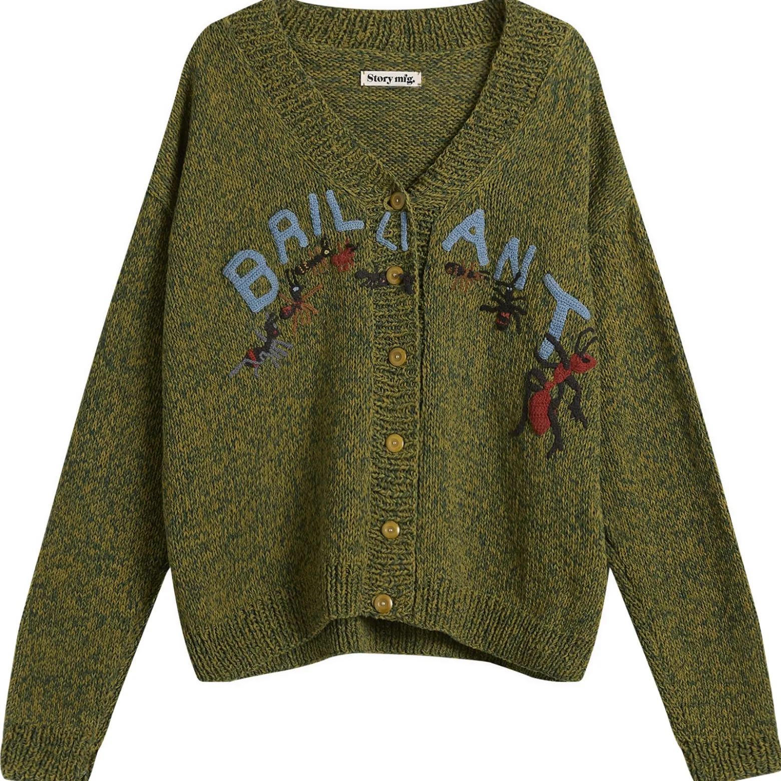 Story mfg. Hand Knit Brill-I-Ant Bulb Cardigan