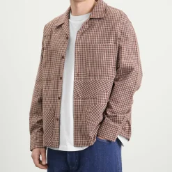 Story mfg Patchwork Check Long Sleeve Shirt