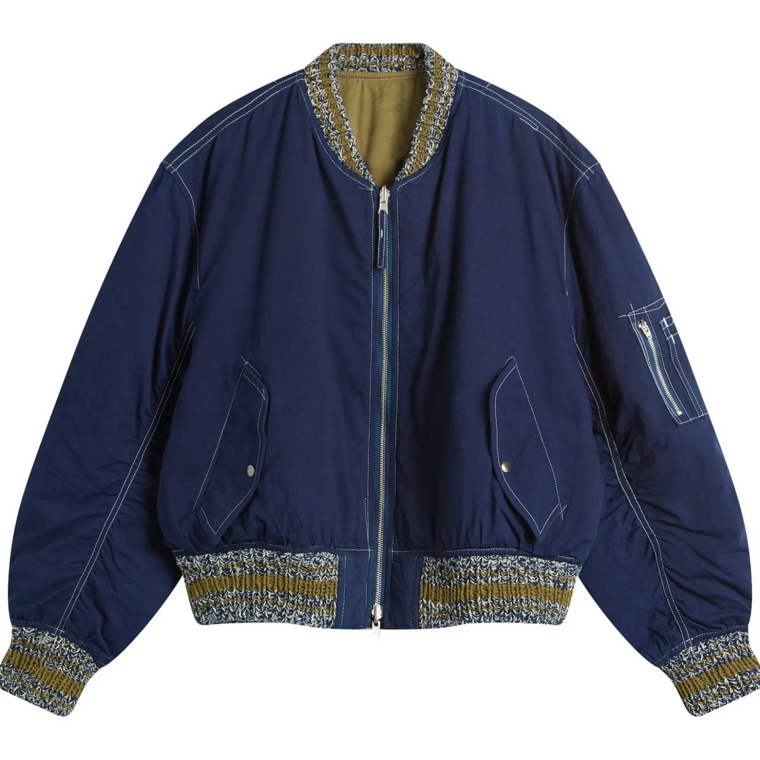 Story mfg Seed Printed Wonky-Wear Bomber