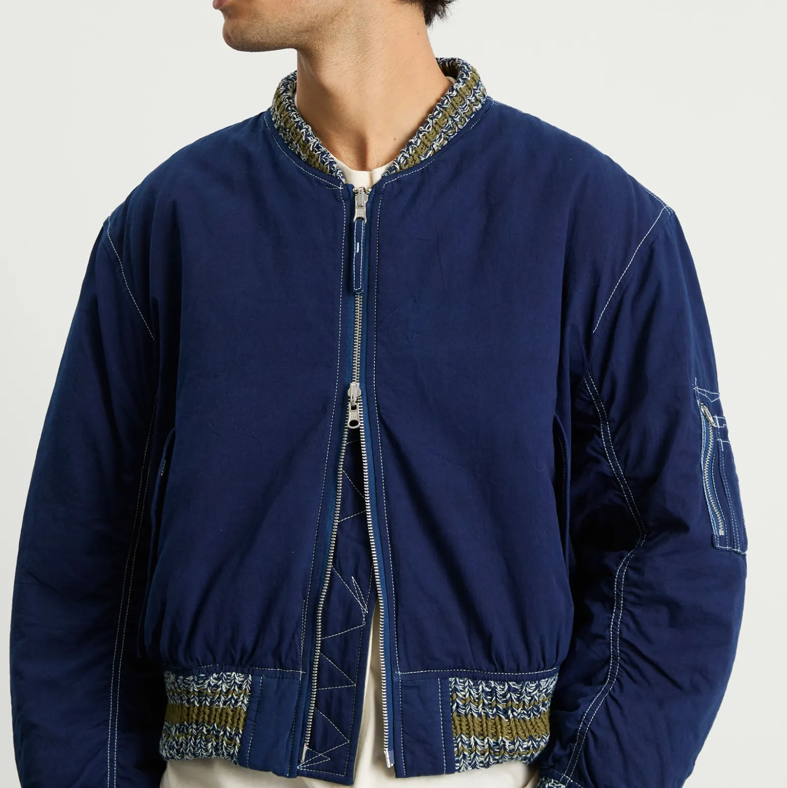 Story mfg Seed Printed Wonky-Wear Bomber