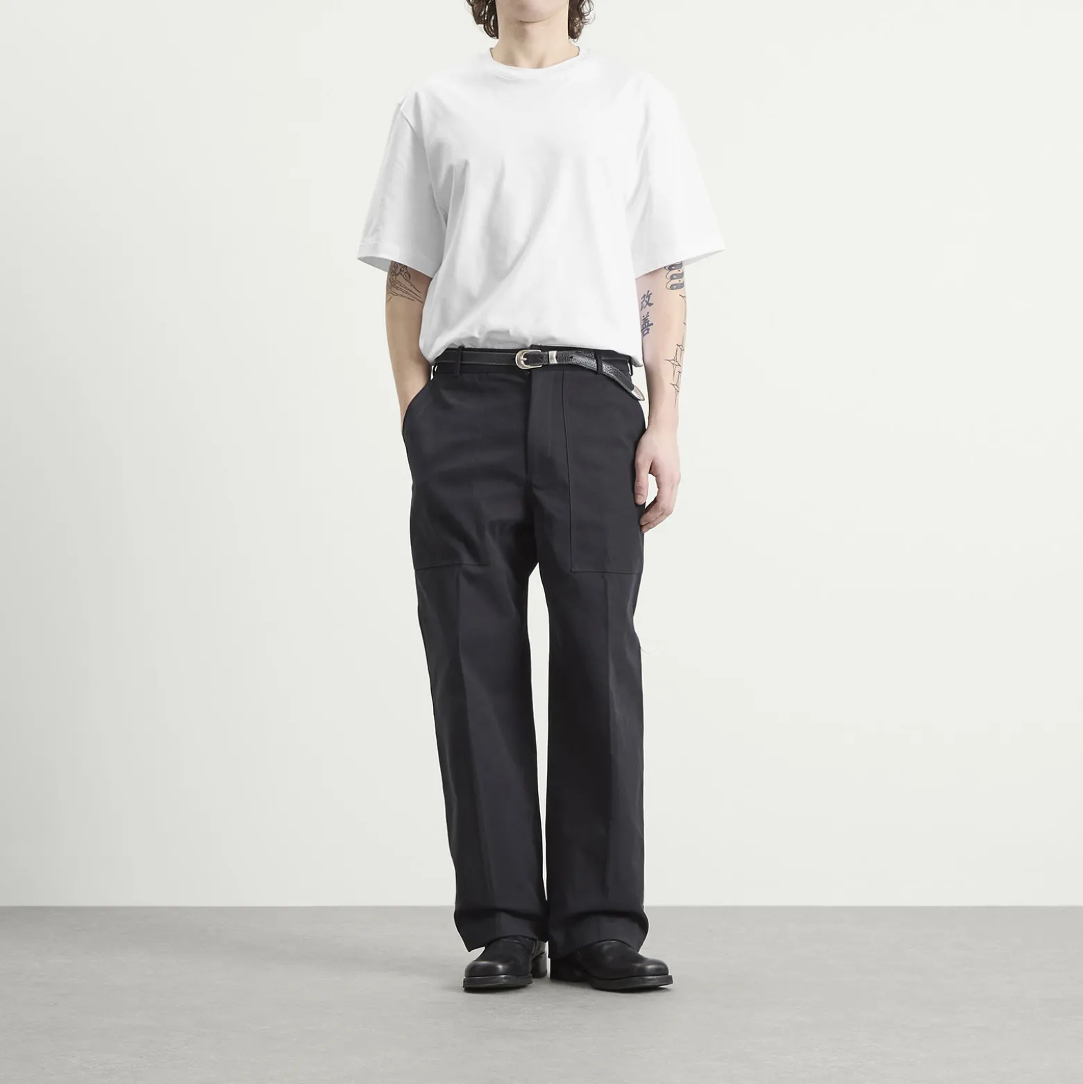 Studio Nicholson Balos Cotton Wide Leg Trouser