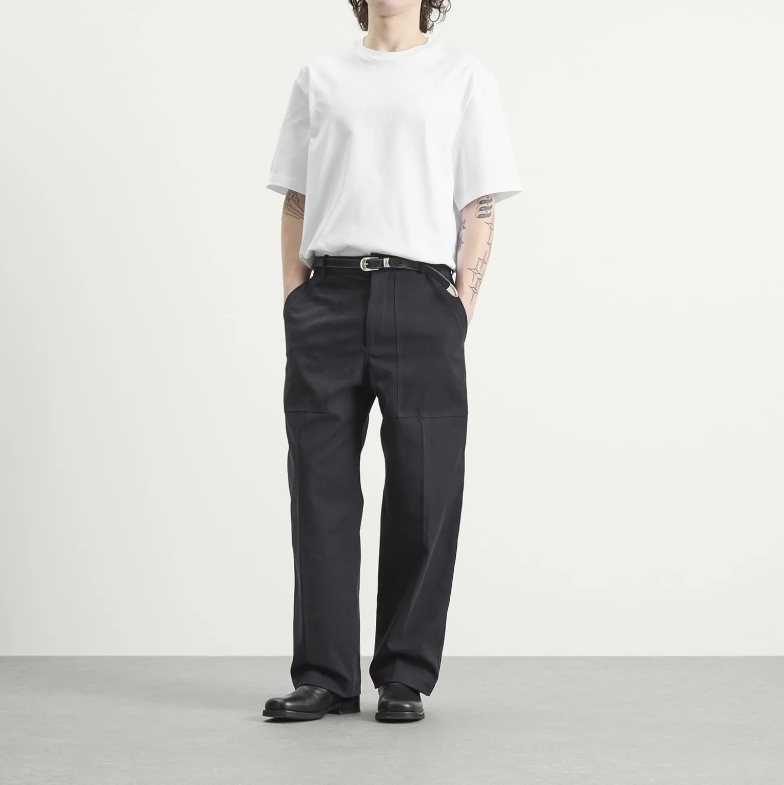 Studio Nicholson Balos Cotton Wide Leg Trouser