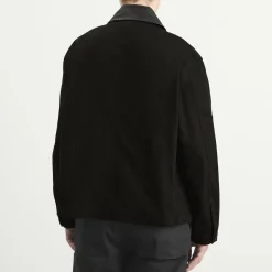 Studio Nicholson Dover Leather Collar Canvas Barn Jacket