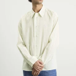 Studio Nicholson Hal Cotton Silk Stripe Shirt