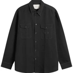 Studio Nicholson Louro Cotton Linen Utility Shirt