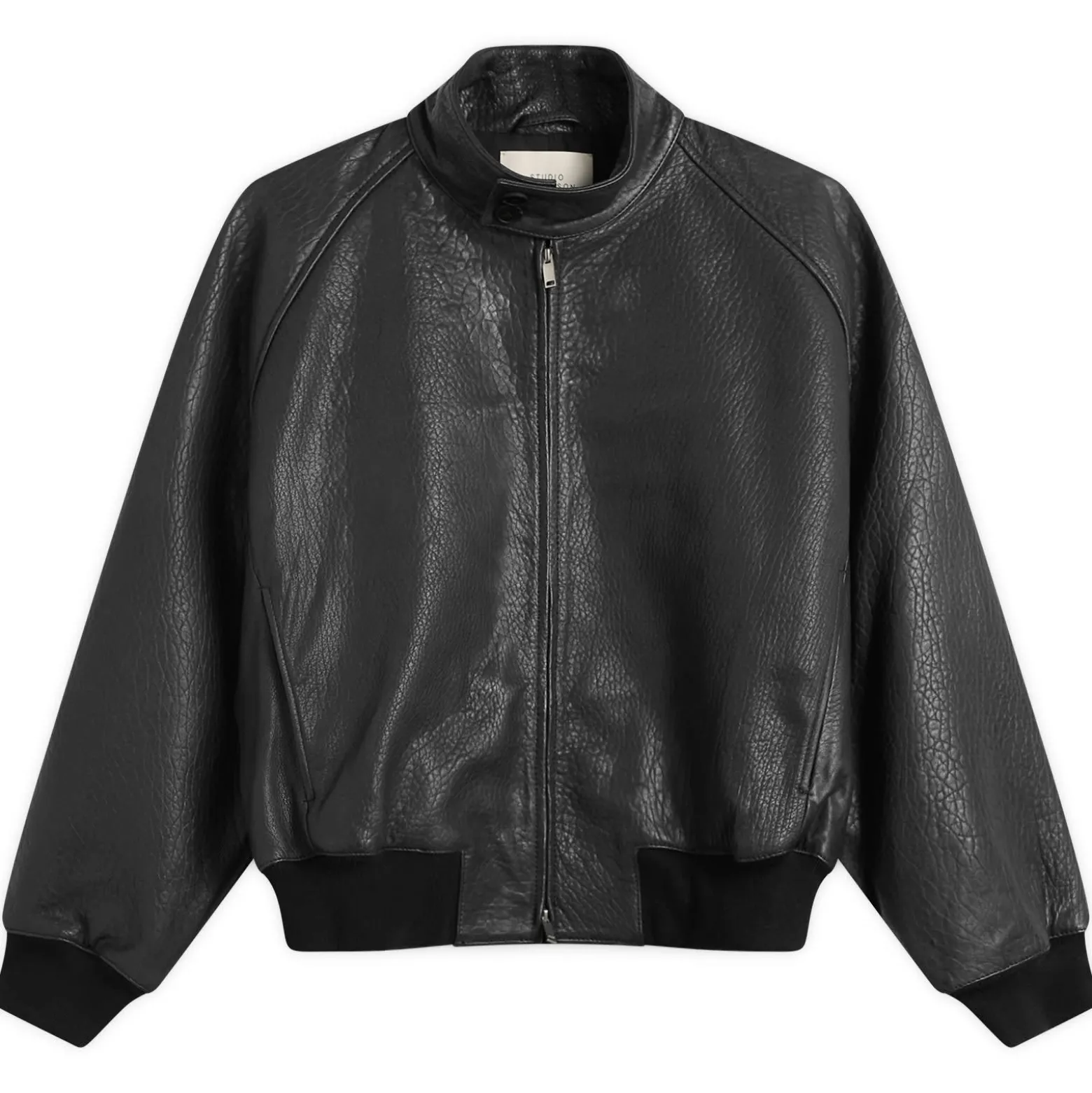 Studio Nicholson Over Leather Harrington Jacket