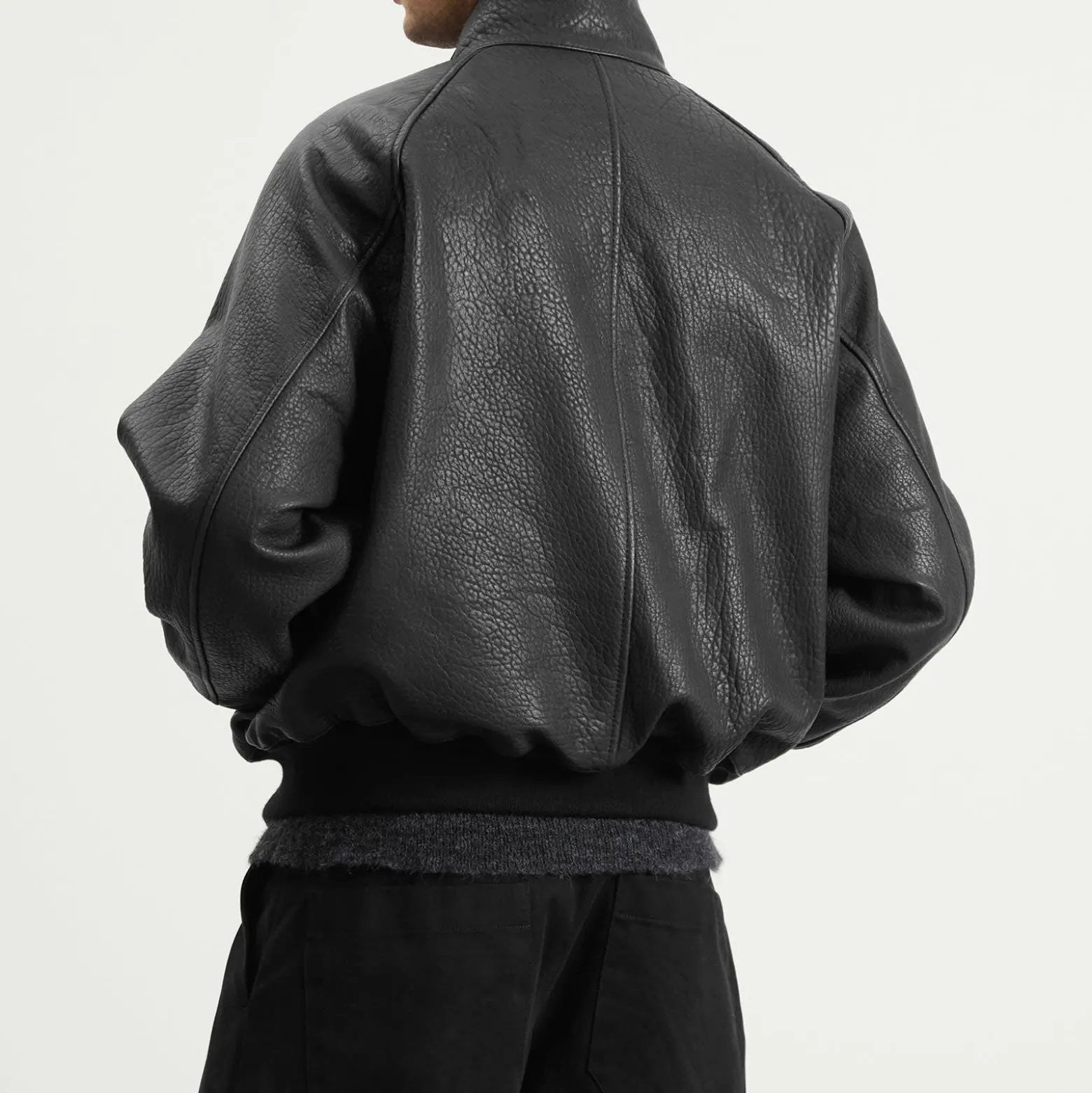 Studio Nicholson Over Leather Harrington Jacket