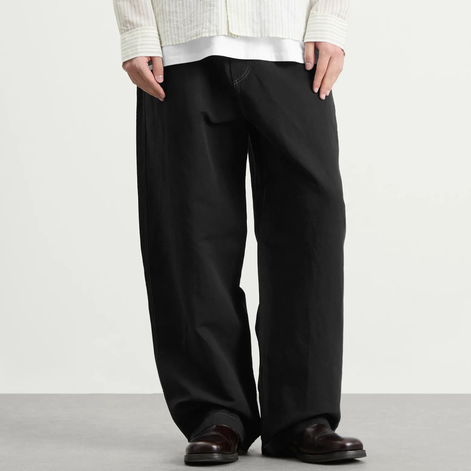 Studio Nicholson Sonny Cotton Linen Drawstring Trouser