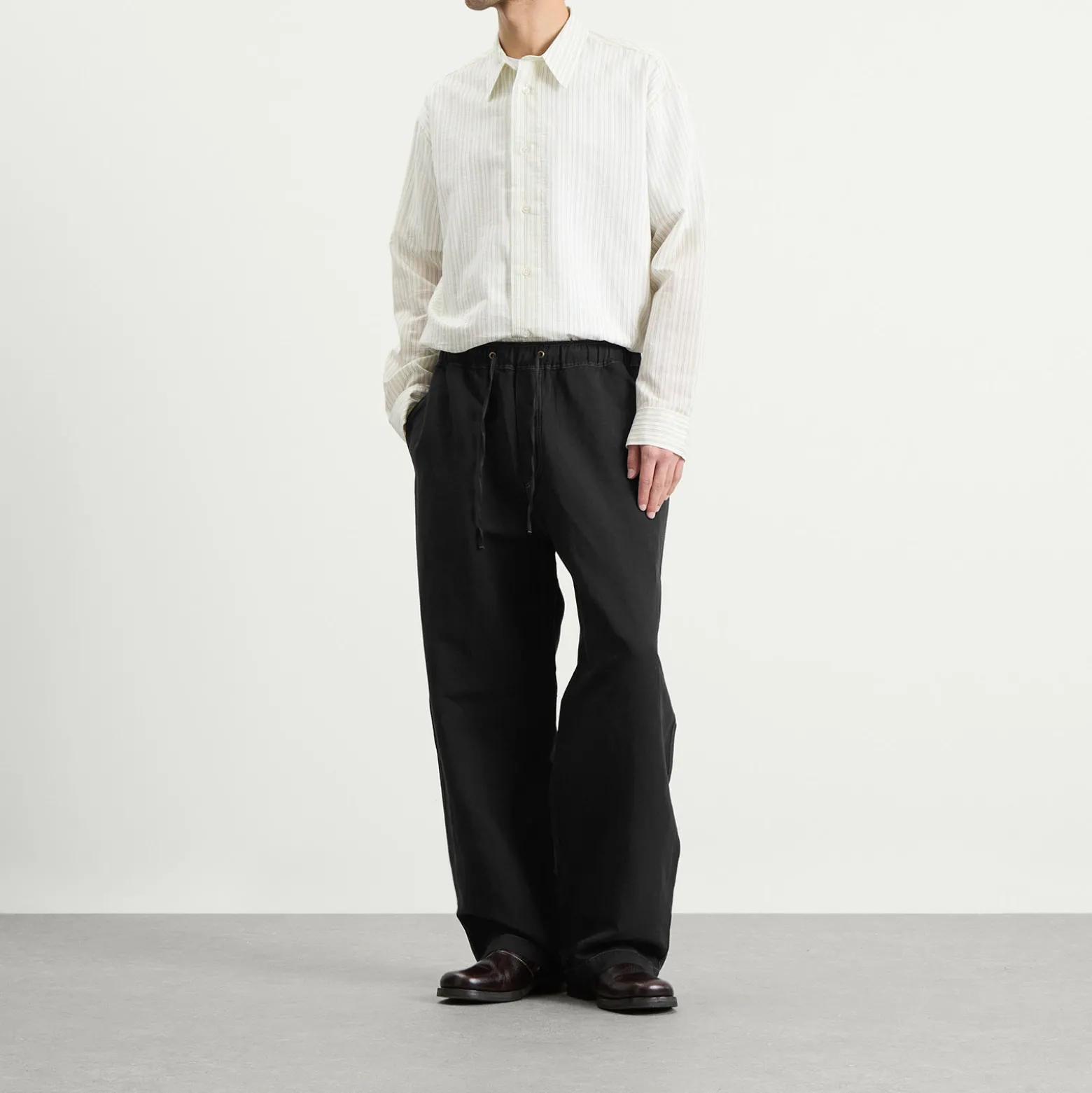 Studio Nicholson Sonny Cotton Linen Drawstring Trouser