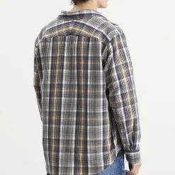 Studio Nicholson View Brushed Check Long Sleeve Shirt
