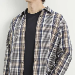 Studio Nicholson View Brushed Check Long Sleeve Shirt