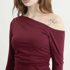 TALA 365 Cupro Gathered Long Sleeve Top