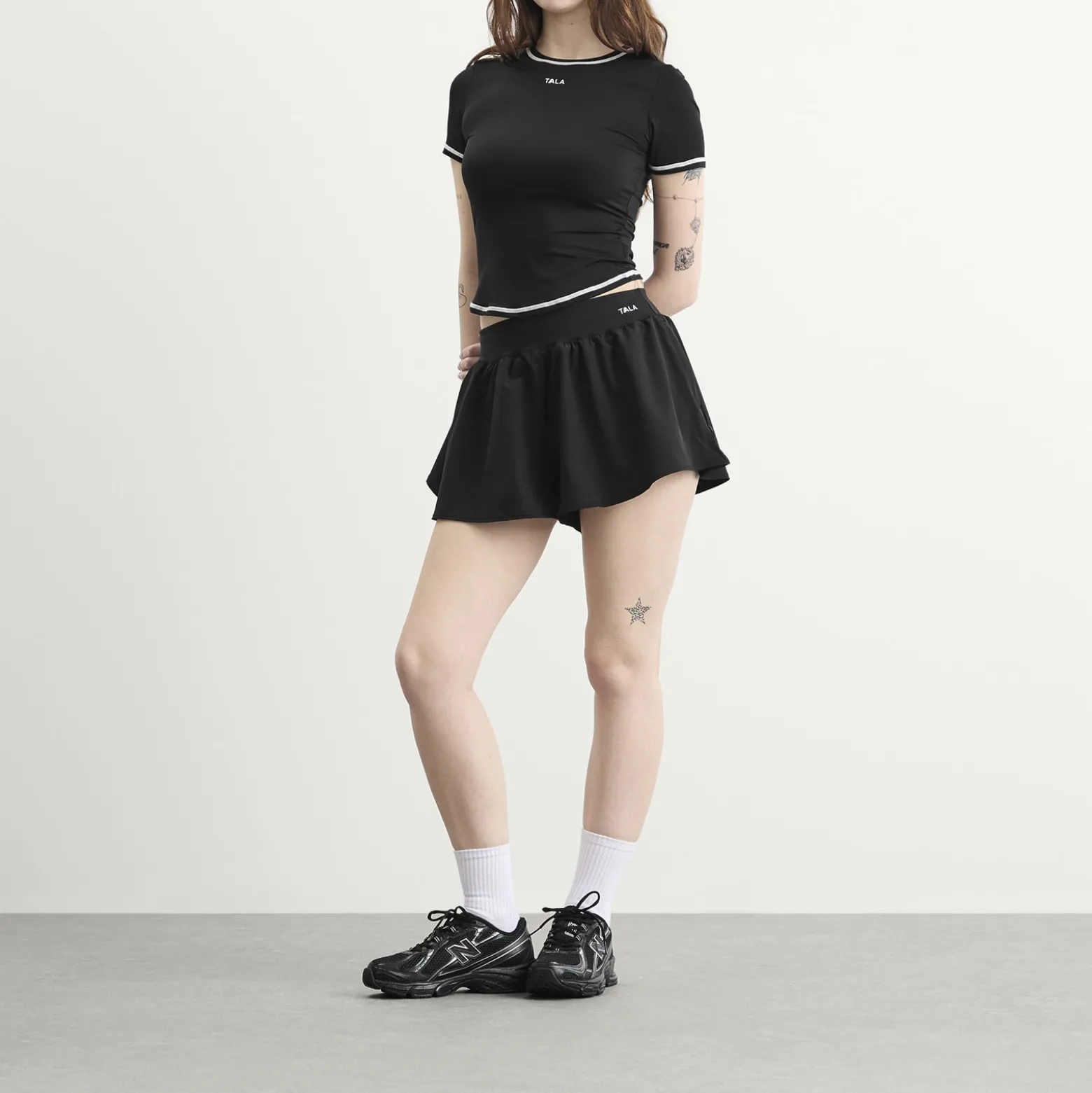 TALA Ultralite Active Contrast Stitch Tee