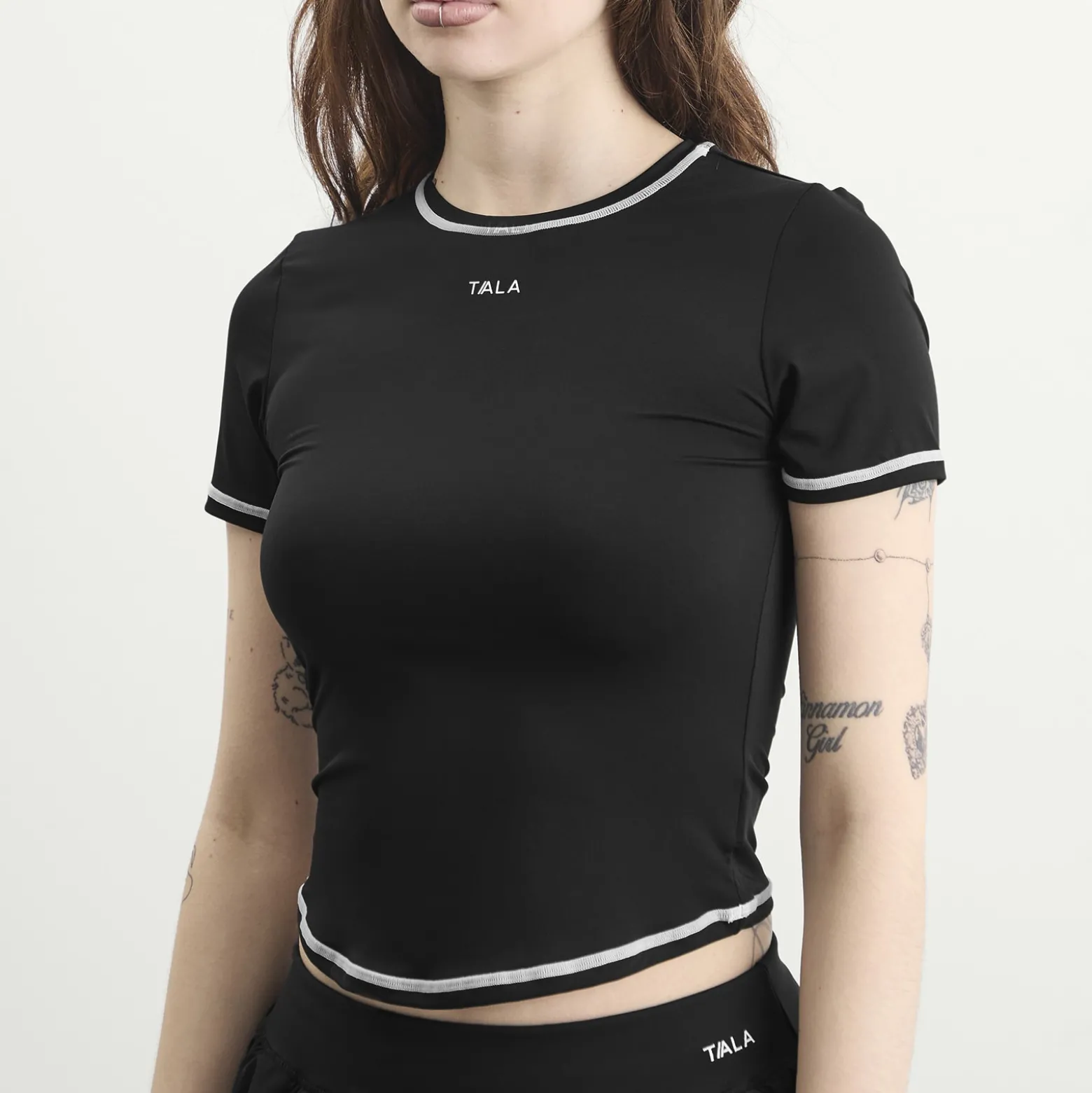 TALA Ultralite Active Contrast Stitch Tee