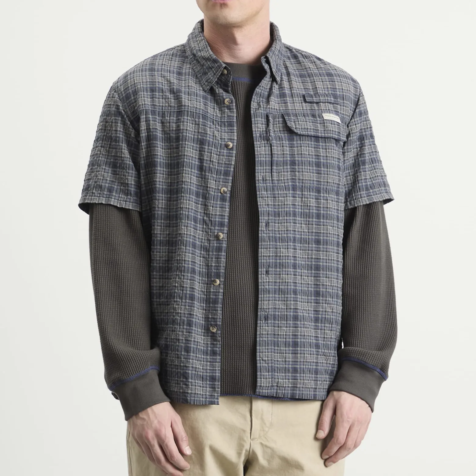thisisneverthat Plaid Short Sleeve Fishing Shirt