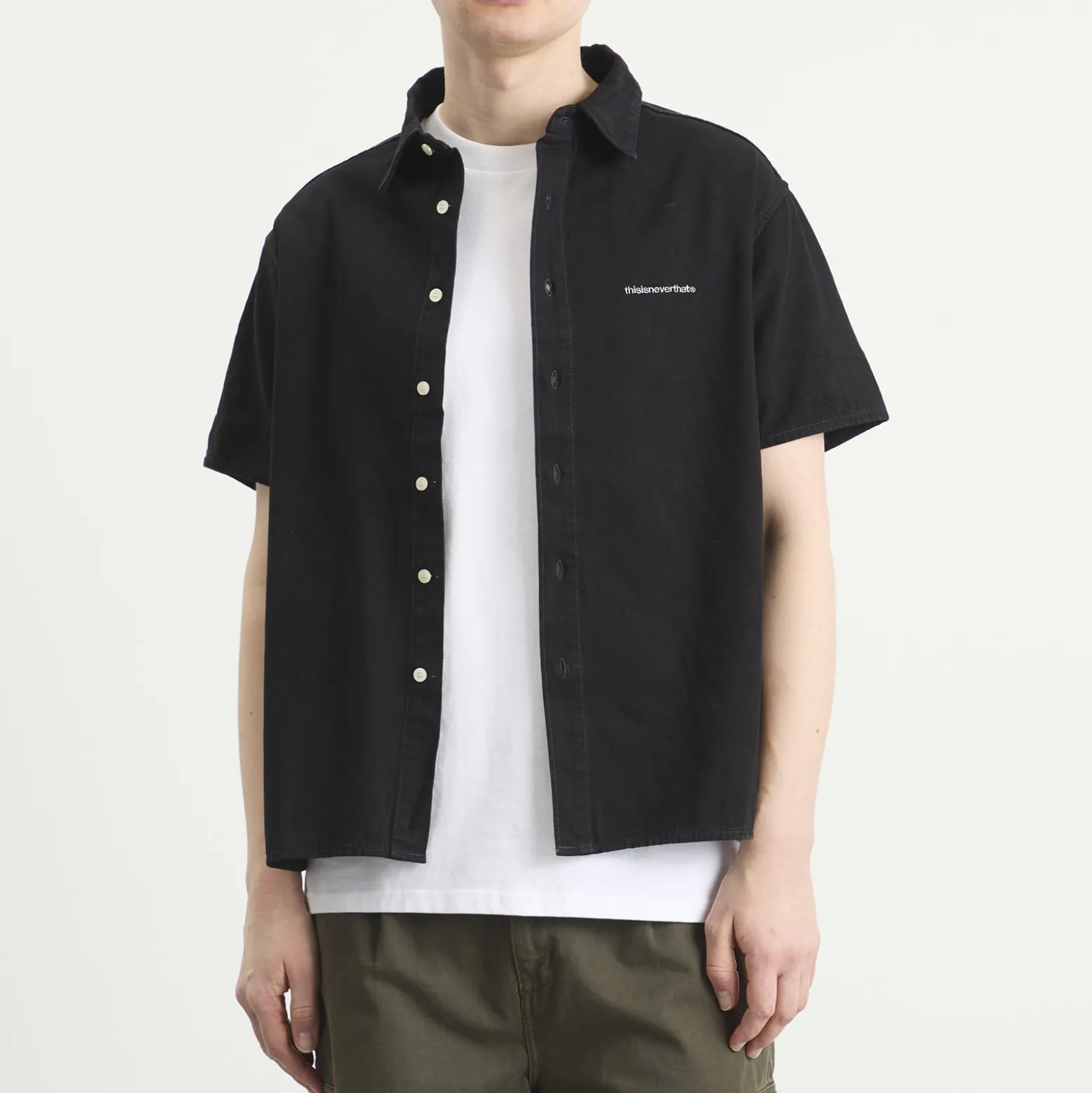 thisisneverthat Washed Denim Short Sleeve Shirt