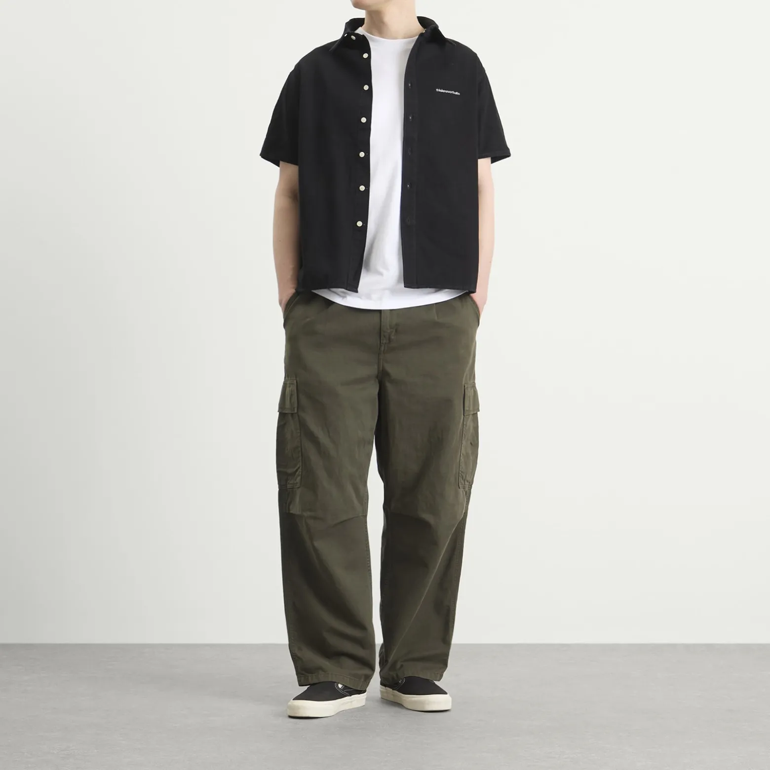 thisisneverthat Washed Denim Short Sleeve Shirt