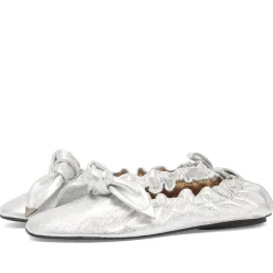 TOGA PULLA Metallic Leather Ballet Shoes