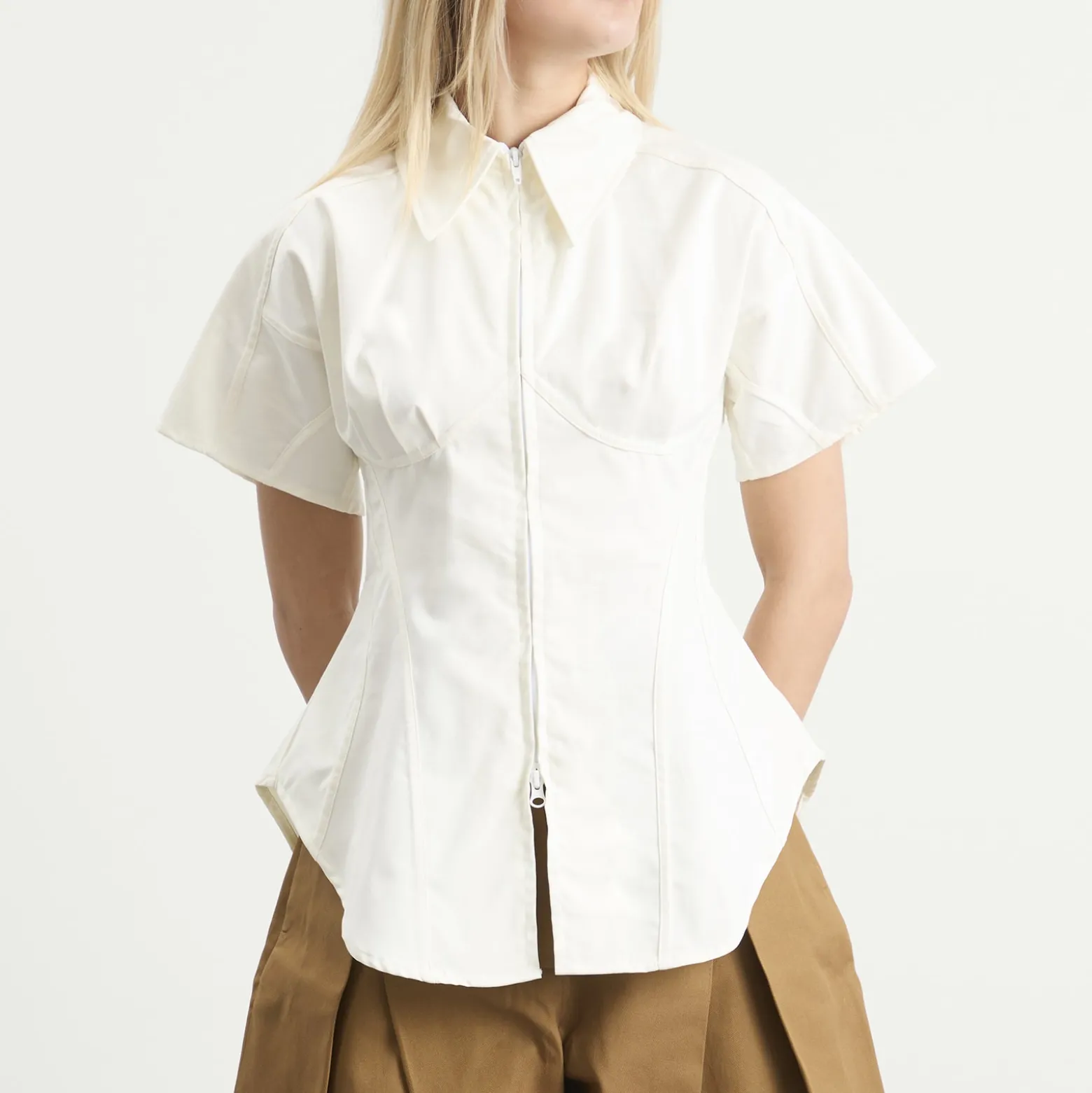 Tolu Coker Panelled Contoured Bustier Blouse
