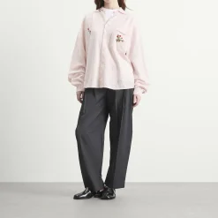 TTT MSW Flower Embroidery Knit Shirt