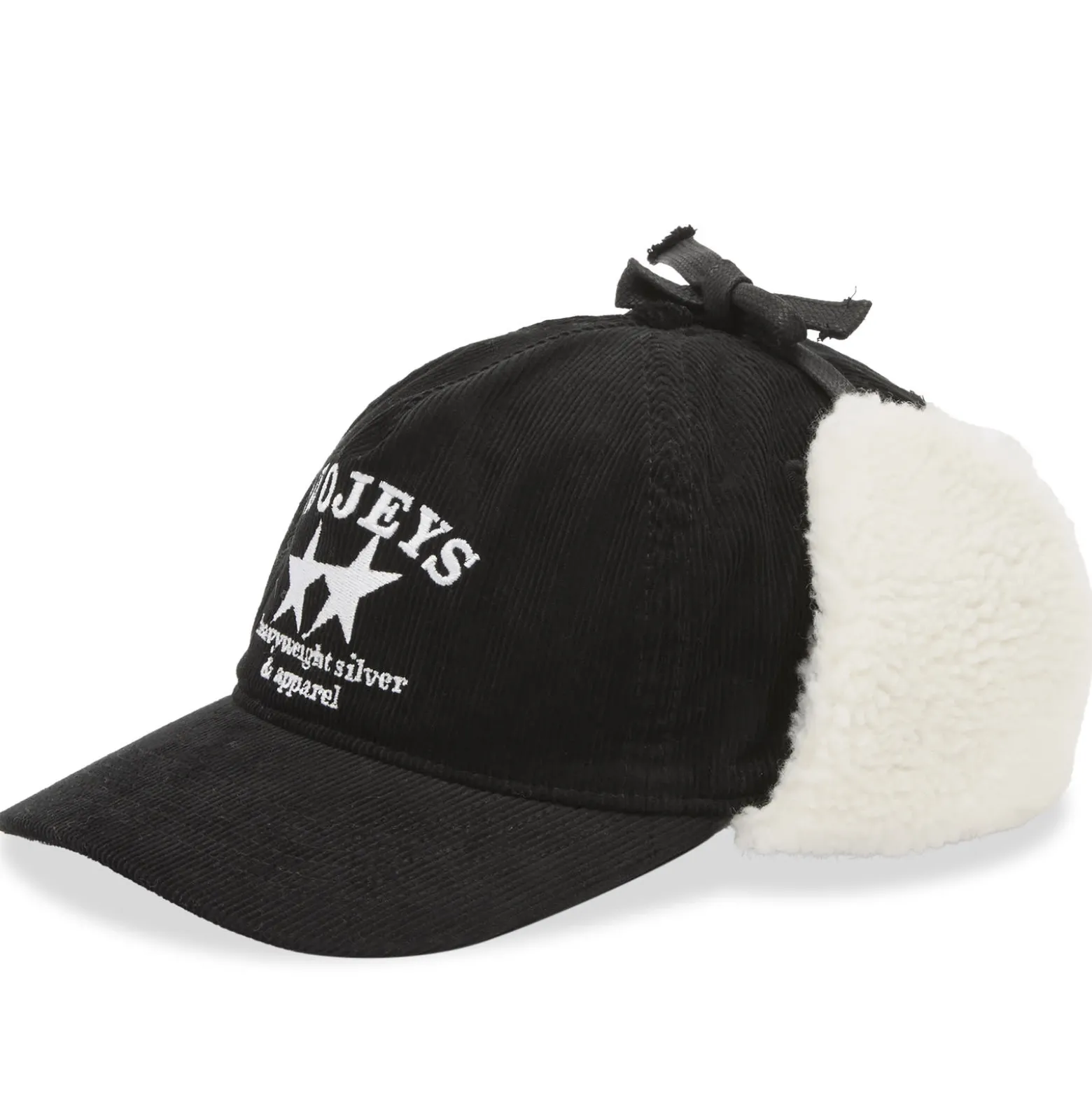 TwoJeys Heavy Silver Black Earflap Cap