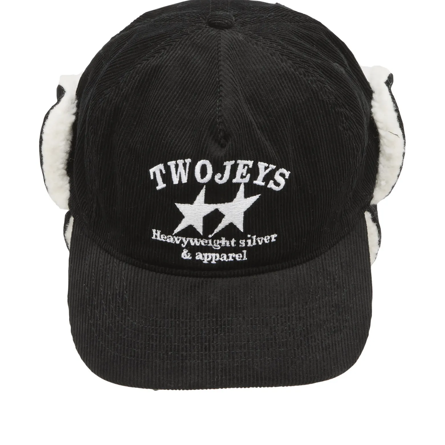 TwoJeys Heavy Silver Black Earflap Cap