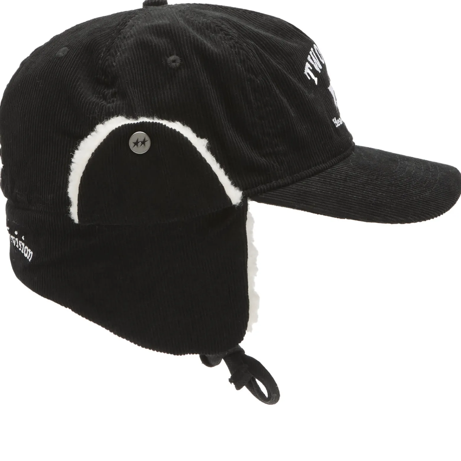TwoJeys Heavy Silver Black Earflap Cap