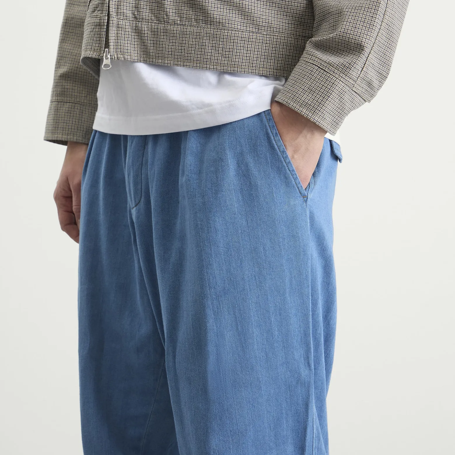 Universal Works Herringbone Rec. Pleated Track Pant