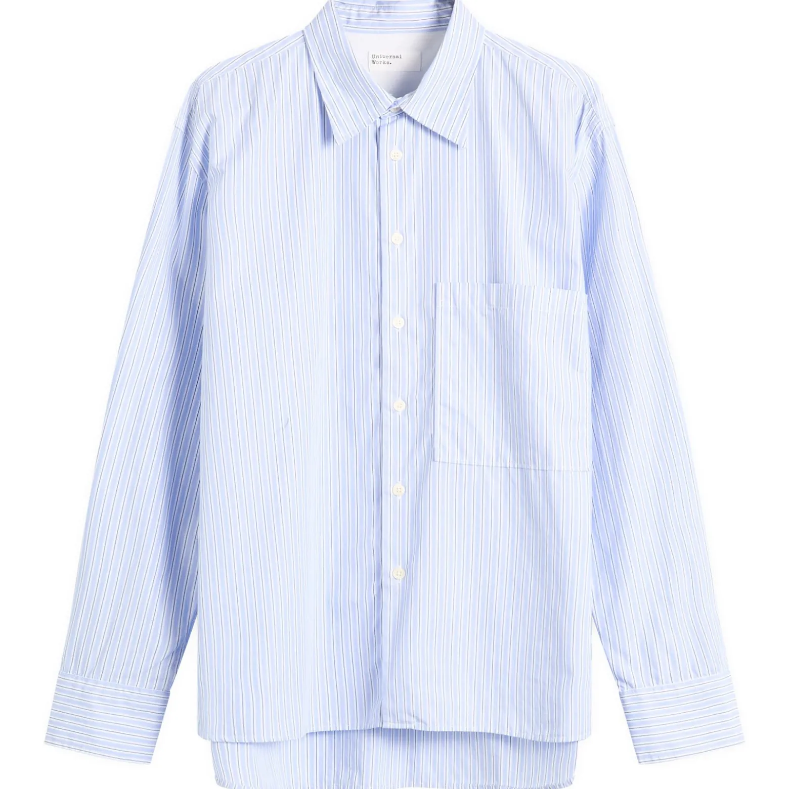 Universal Works Office Stripe Square Pocket Shirt