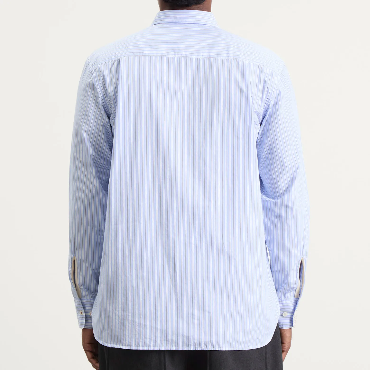 Universal Works Office Stripe Square Pocket Shirt