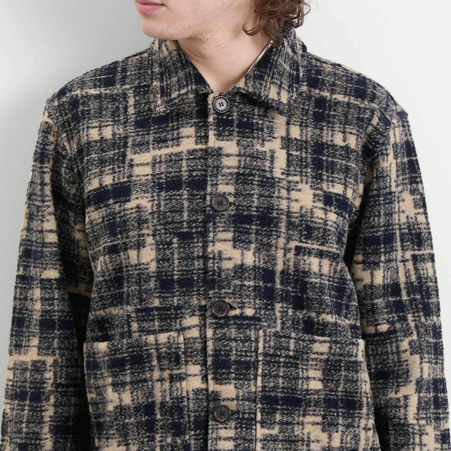 Universal Works Patch Check Fleece Rams Jacket