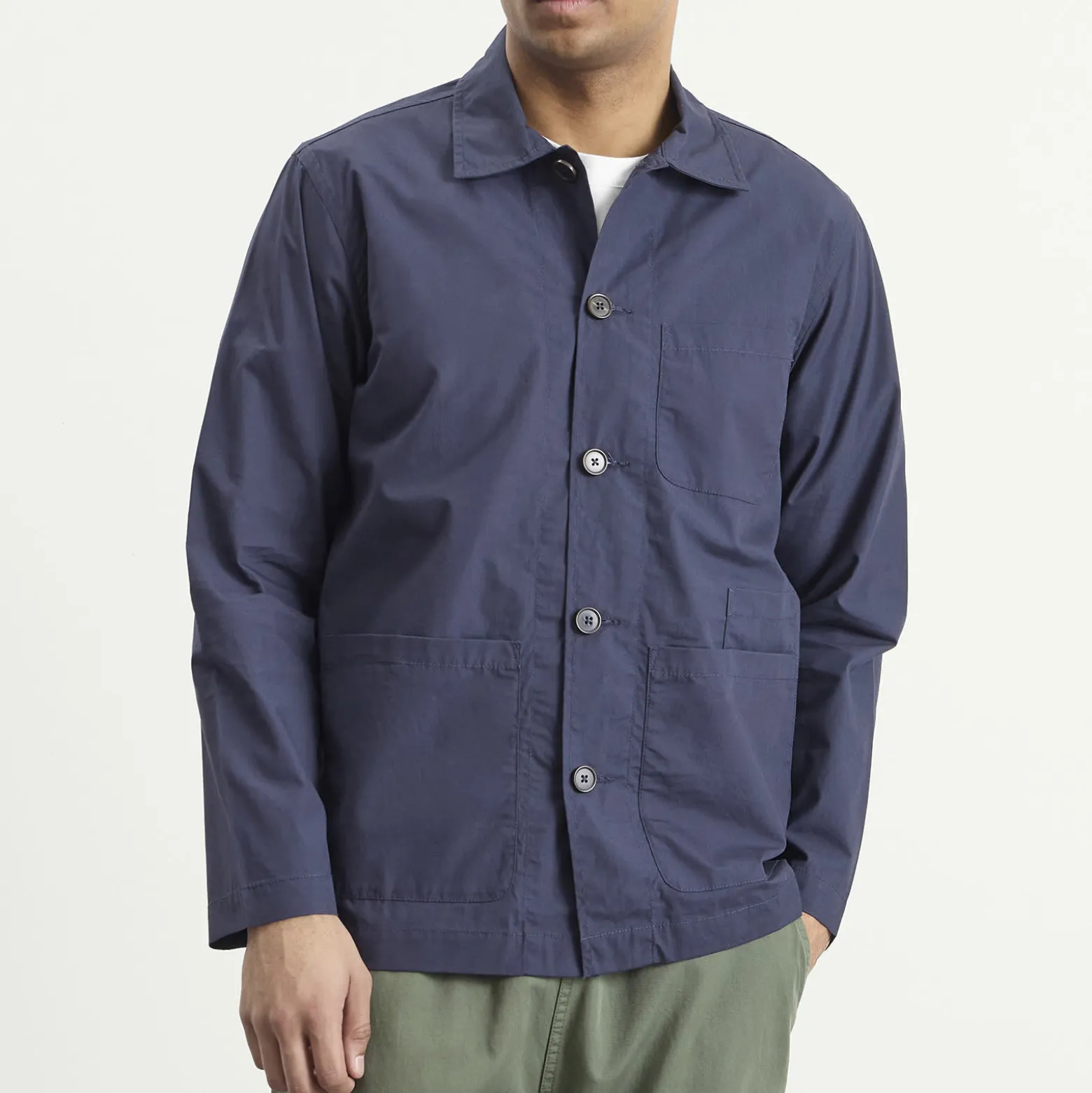 Universal Works Peached Poplin Bakers Overshirt