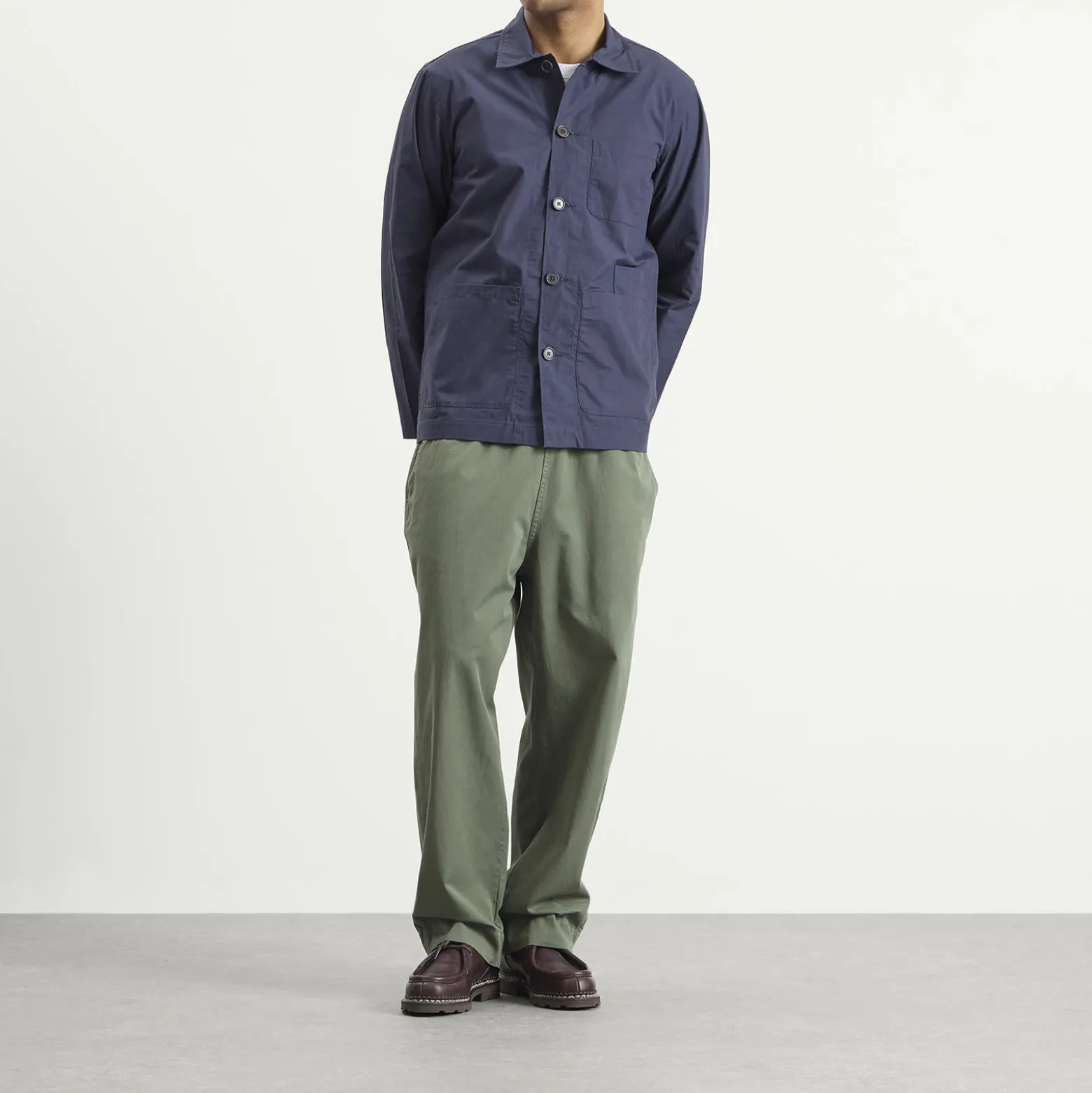 Universal Works Peached Poplin Bakers Overshirt