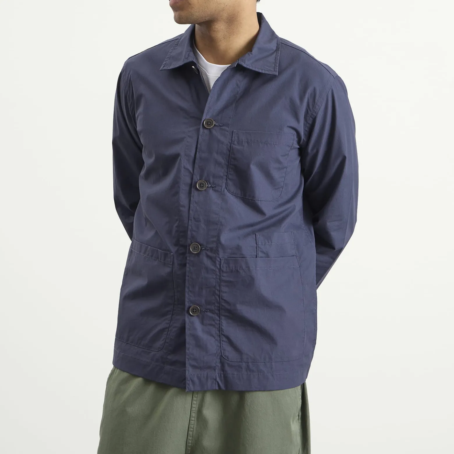 Universal Works Peached Poplin Bakers Overshirt