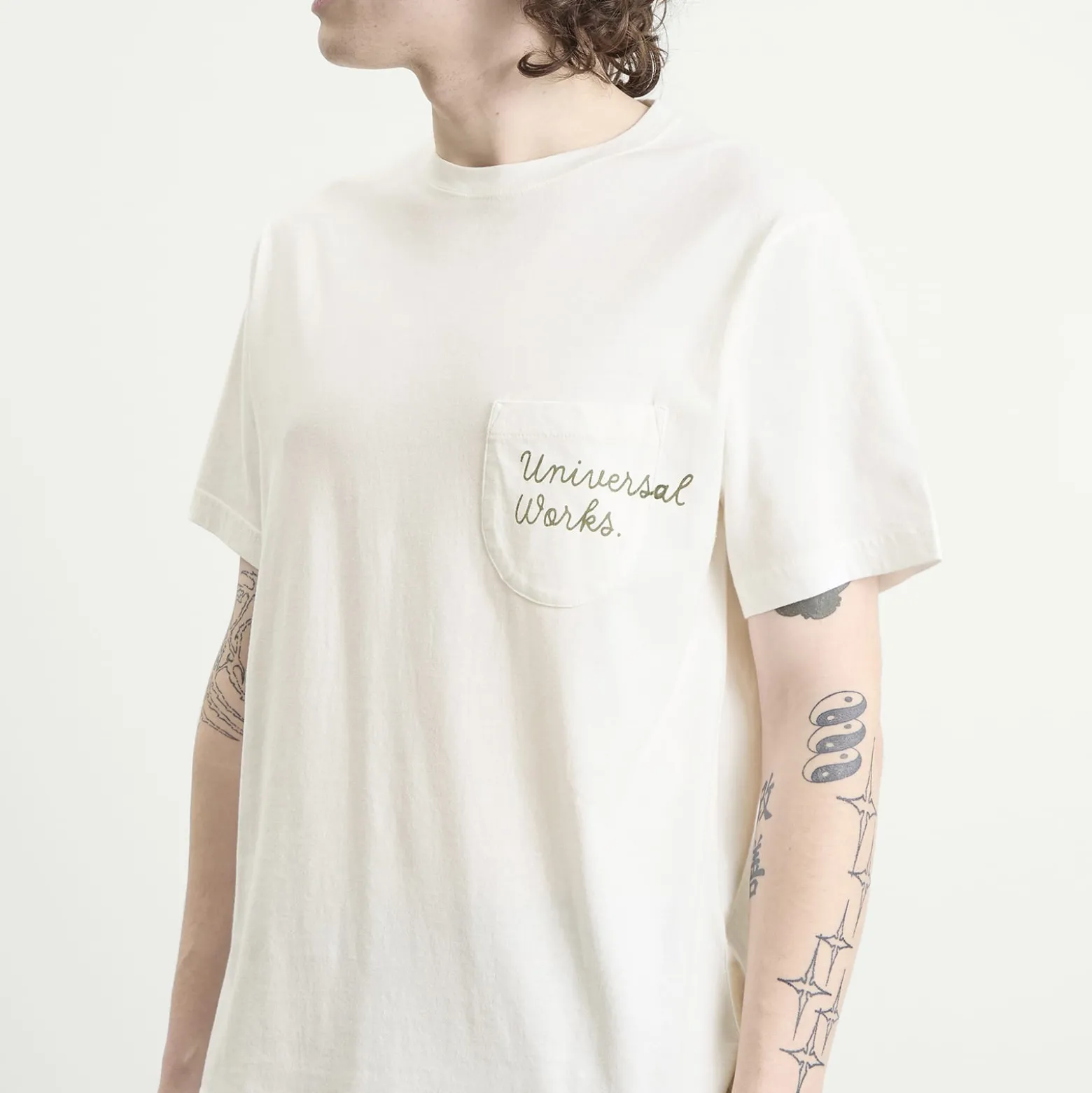 Universal Works Script Logo Pocket T-shirt