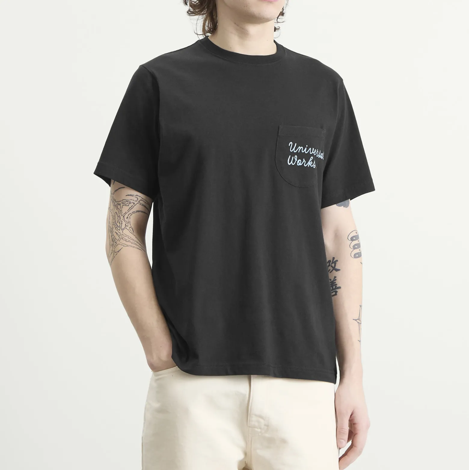 Universal Works Script Logo Pocket T-shirt
