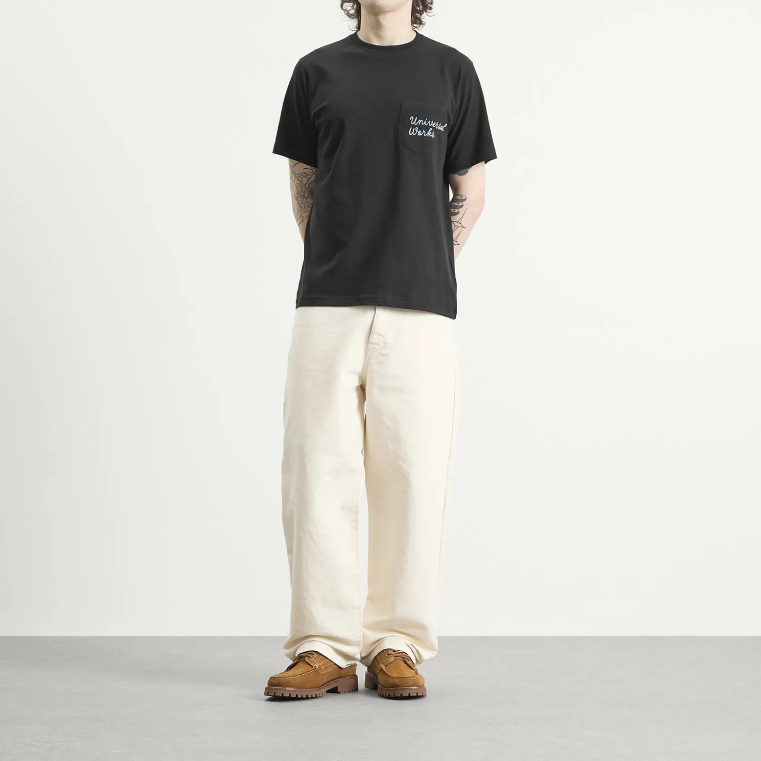 Universal Works Script Logo Pocket T-shirt