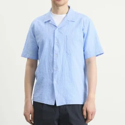Universal Works Seersucker Shirting Road Shirt