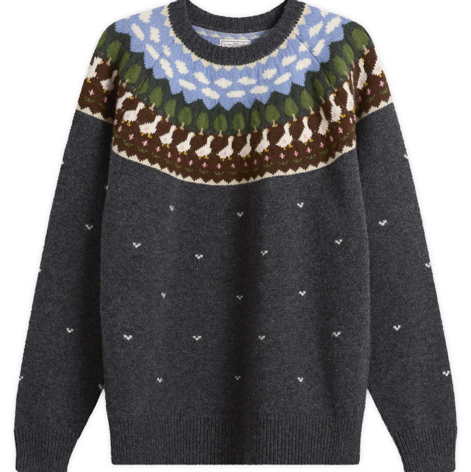 Unlikely Dry Goods Fair Isle Duck Knit Sweater