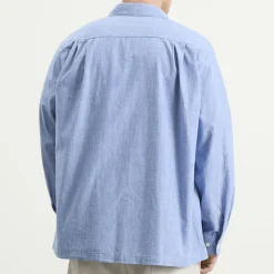 Unlikely Dry Goods Open Collar Chambray Shirt