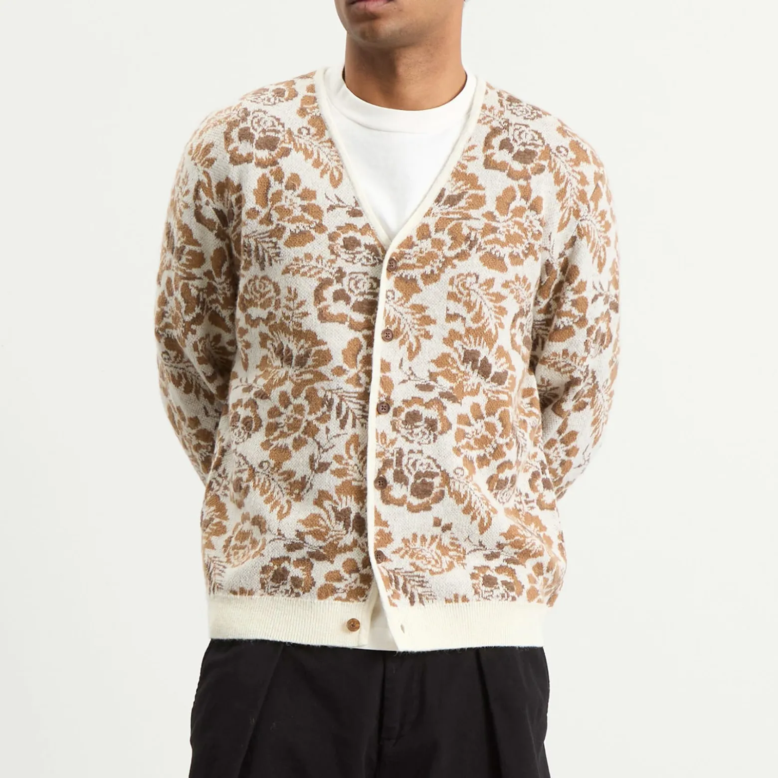 Wax London Alban Floral Jacquard Cardigan