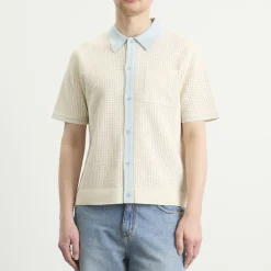 Wax London Belle Tipped Pointelle Shirt