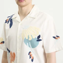 Wax London Didcot Chunky Stitch Flower Vacation Shirt