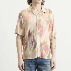 Wax London Didcot Corrigated Floral Vacation Shirt