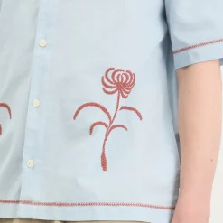 Wax London Keats Dahlia Embroidery Vacation Shirt