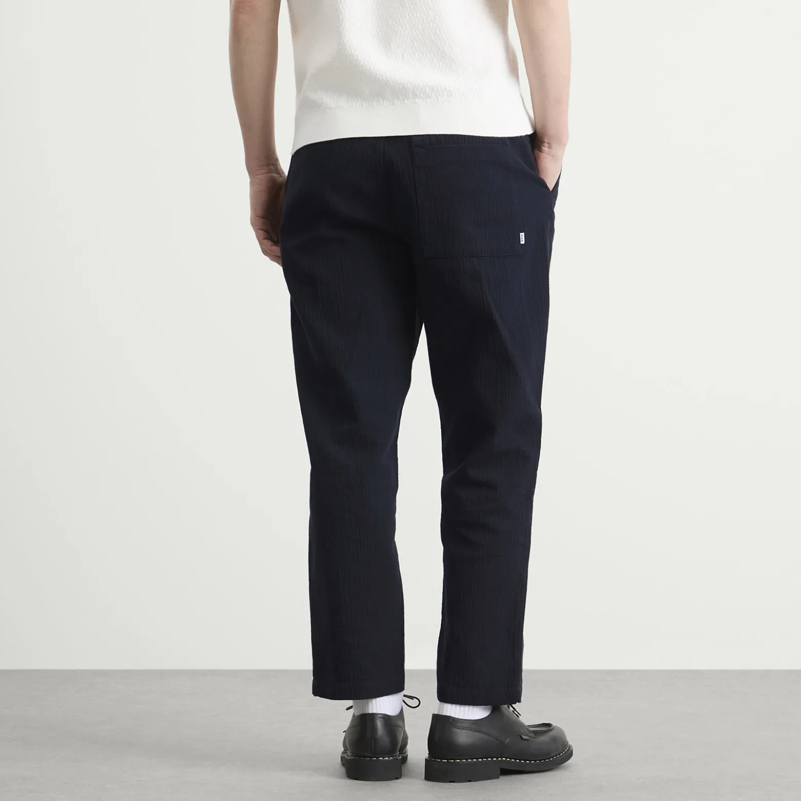 Wax London Kurt Cotton Linen Crinkle Trousers
