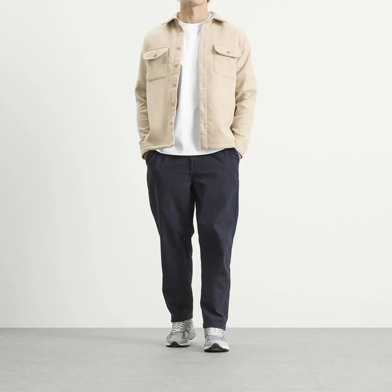 Wax London Lomond Thick Wool Blend Overshirt