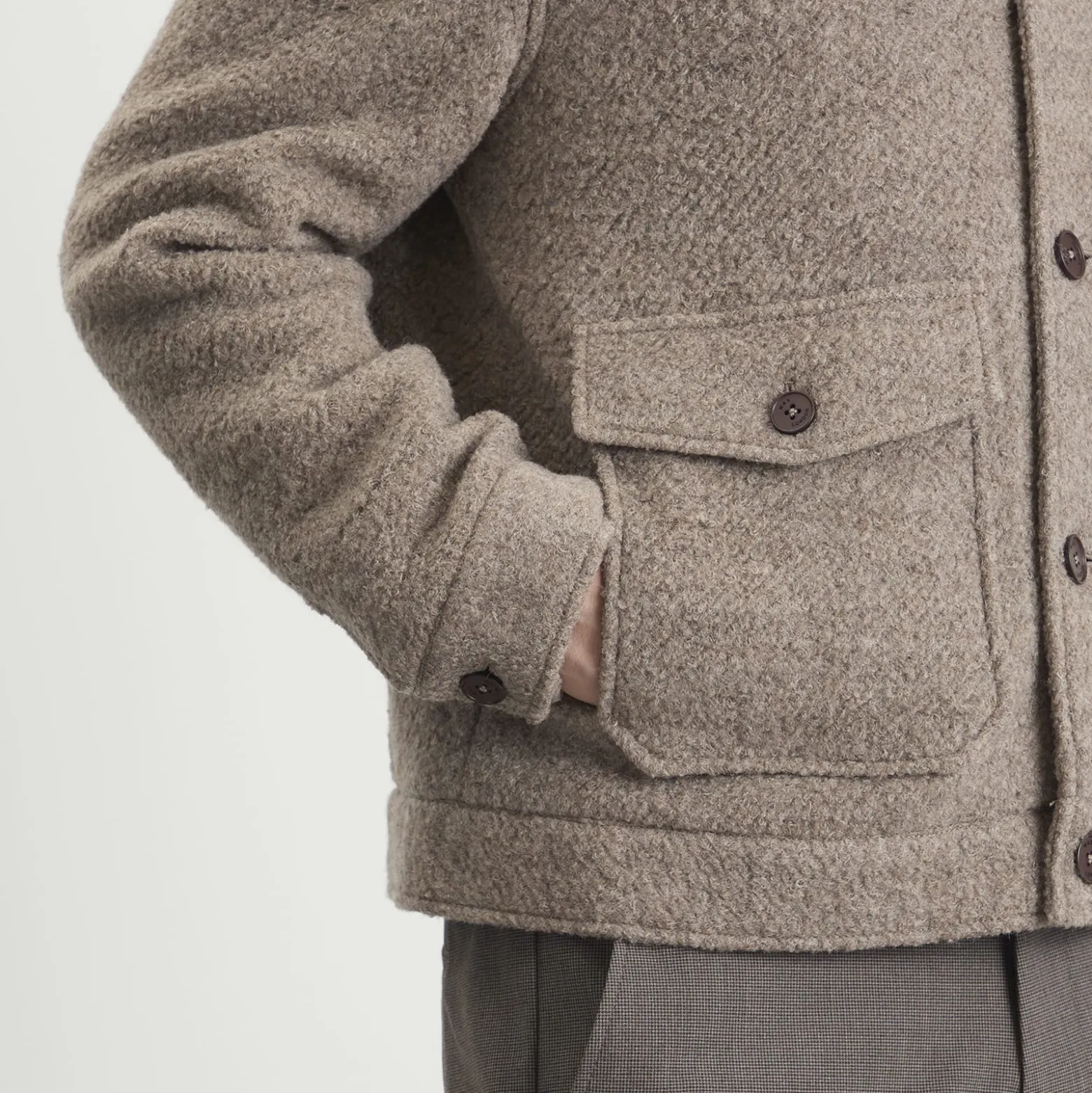 Wax London Newgate Melange Wool Jacket