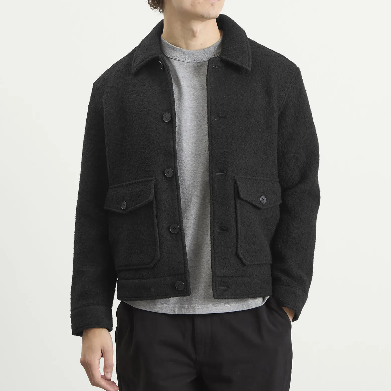 Wax London Newgate Melange Wool Jacket